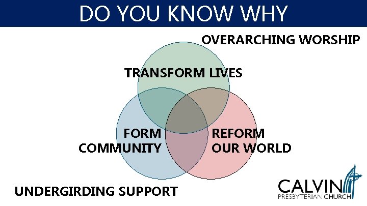 DO YOU KNOW WHY OVERARCHING WORSHIP TRANSFORM LIVES FORM COMMUNITY UNDERGIRDING SUPPORT REFORM OUR DO YOU KNOW WHY OVERARCHING WORSHIP TRANSFORM LIVES FORM COMMUNITY UNDERGIRDING SUPPORT REFORM OUR