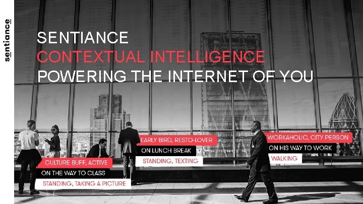 SENTIANCE CONTEXTUAL INTELLIGENCE POWERING THE INTERNET OF YOU 