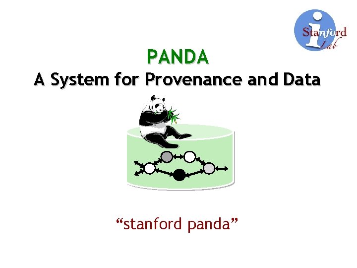 PANDA A System for Provenance and Data “stanford panda” 