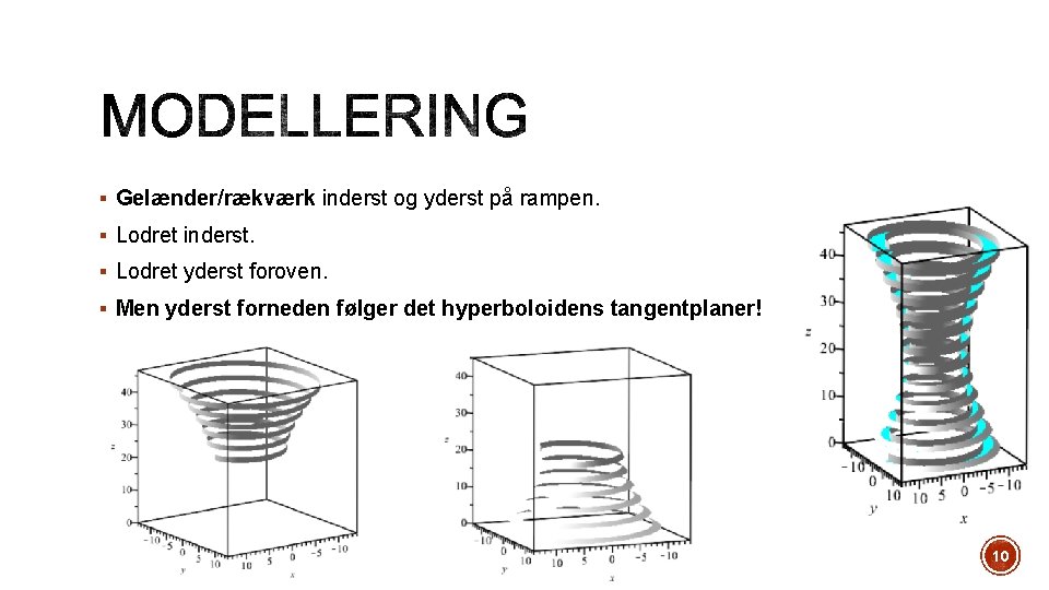 § Gelænder/rækværk inderst og yderst på rampen. § Lodret inderst. § Lodret yderst foroven.