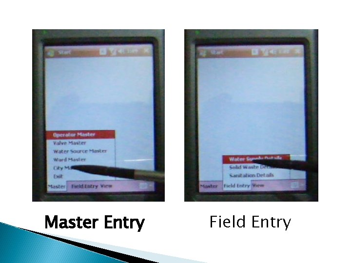Master Entry Field Entry 