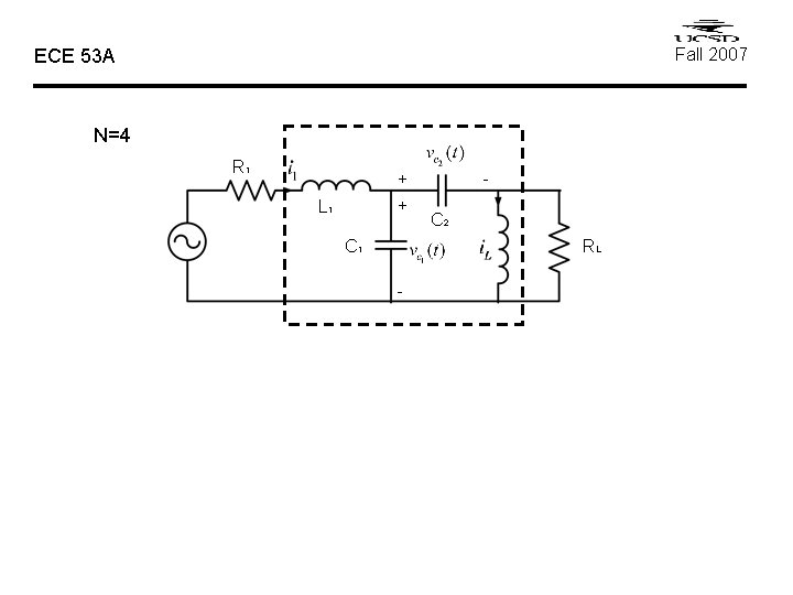 Fall 2007 ECE 53 A N=4 R 1 + + L 1 C 1 Fall 2007 ECE 53 A N=4 R 1 + + L 1 C 1