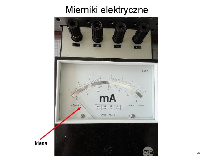 Mierniki elektryczne klasa 33 