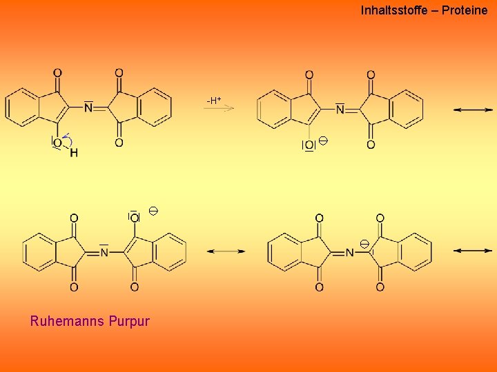 Inhaltsstoffe – Proteine -H+ Ruhemanns Purpur Inhaltsstoffe – Proteine -H+ Ruhemanns Purpur