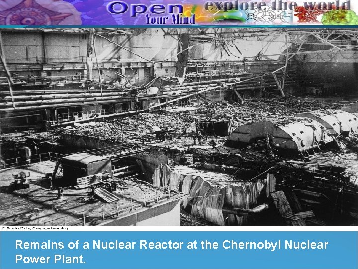 Remains of a Nuclear Reactor at the Chernobyl Nuclear Power Plant. Remains of a Nuclear Reactor at the Chernobyl Nuclear Power Plant.