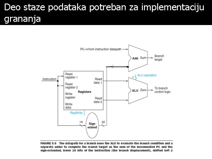 Deo staze podataka potreban za implementaciju grananja 