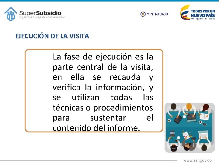 EJECUCIÓN DE LA VISITA La fase de ejecución es la parte central de la