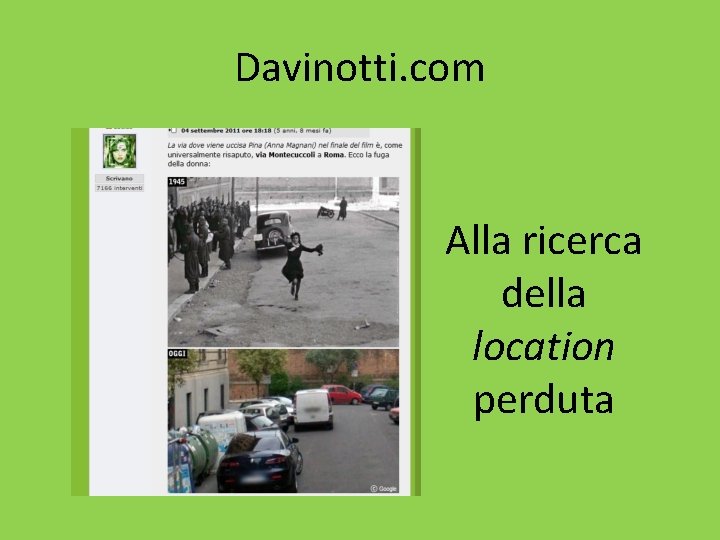 Davinotti. com Alla ricerca della location perduta 