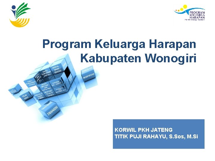 Program Keluarga Harapan Kabupaten Wonogiri KORWIL PKH JATENG TITIK PUJI RAHAYU, S. Sos, M.