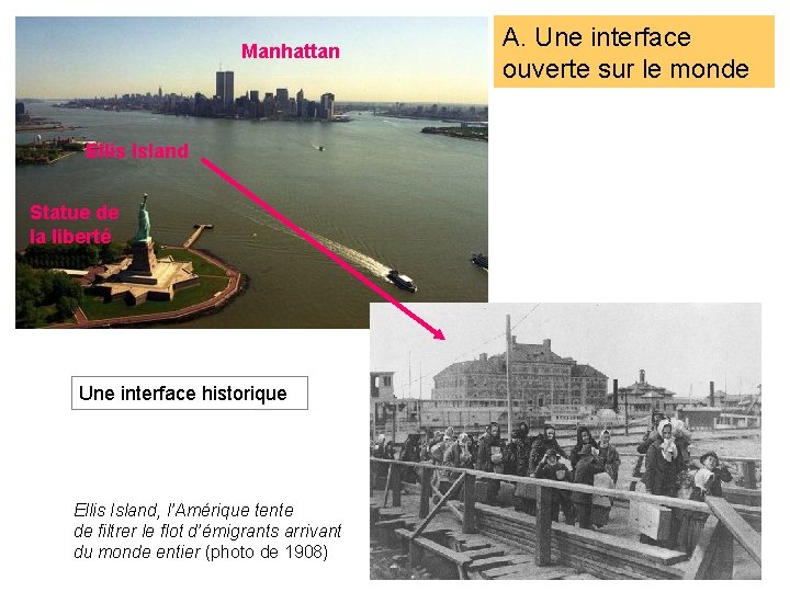 Manhattan Ellis Island Statue de la liberté Une interface historique Ellis Island, l’Amérique tente