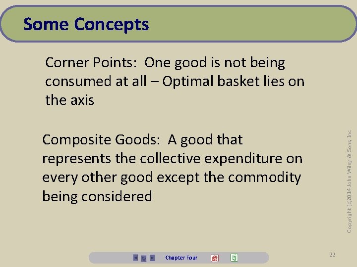 Some Concepts Copyright (c)2014 John Wiley & Sons, Inc. Corner Points: One good is