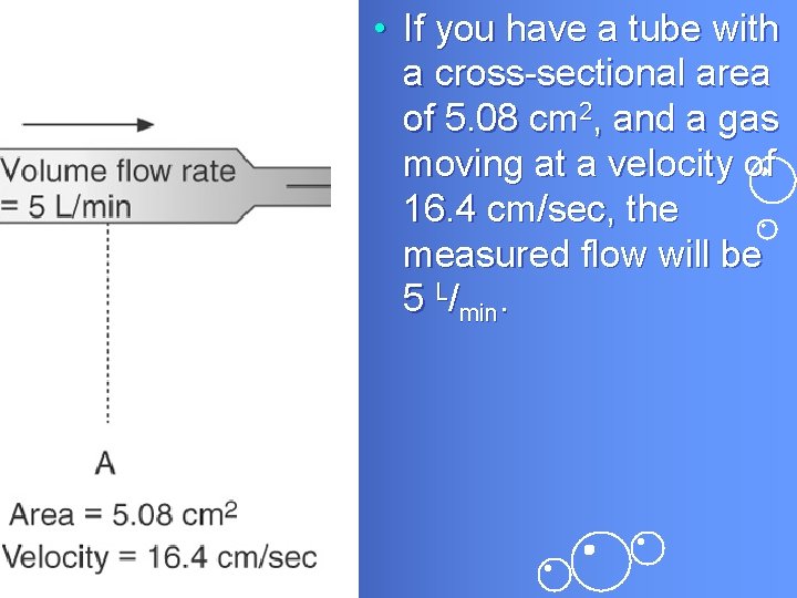  • If you have a tube with a cross-sectional area of 5. 08