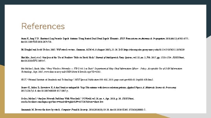 References Anim K, Jung Y-B. Shortened Log-Periodic Dipole Antenna Using Printed Dual-Band Dipole Elements. References Anim K, Jung Y-B. Shortened Log-Periodic Dipole Antenna Using Printed Dual-Band Dipole Elements.