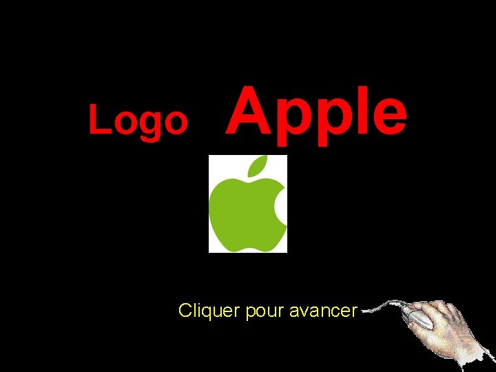 Logo Apple Cliquer pour avancer Logo Apple Cliquer pour avancer