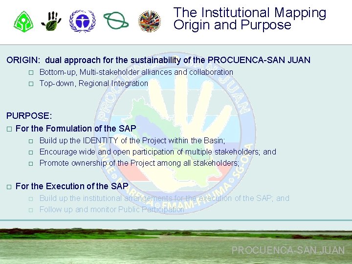 The Institutional Mapping Origin and Purpose ORIGIN: dual approach for the sustainability of the