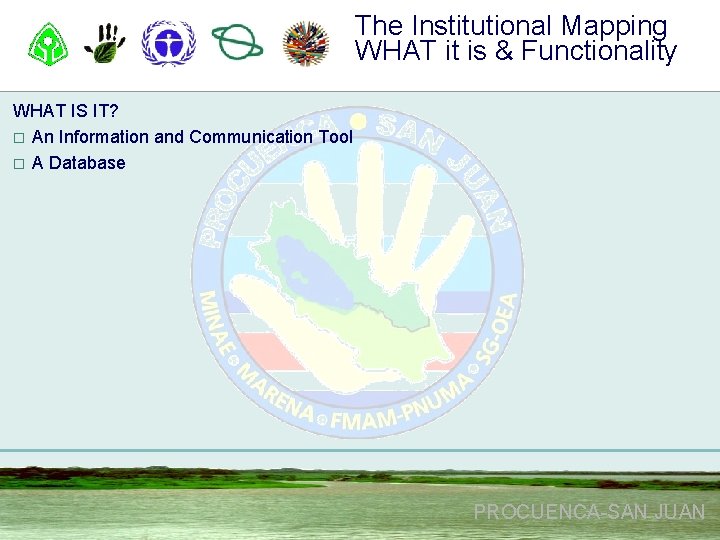 The Institutional Mapping WHAT it is & Functionality WHAT IS IT? o An Information