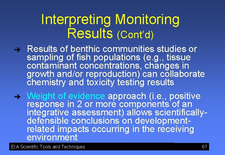 Environmental Monitoring Concepts And Applications Course Learning Objectives