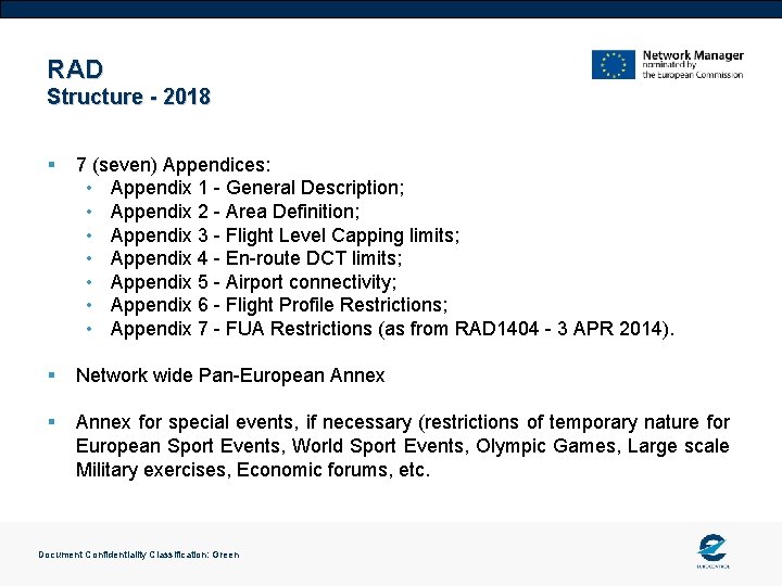 RAD Structure - 2018 § 7 (seven) Appendices: • Appendix 1 - General Description; RAD Structure - 2018 § 7 (seven) Appendices: • Appendix 1 - General Description;
