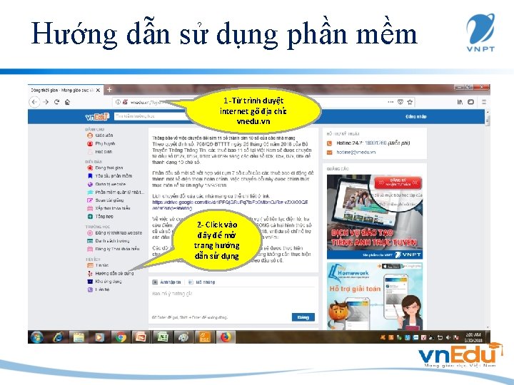 Hướng dẫn sử dụng phần mềm 1 -Từ trình duyệt internet gõ địa chỉ: