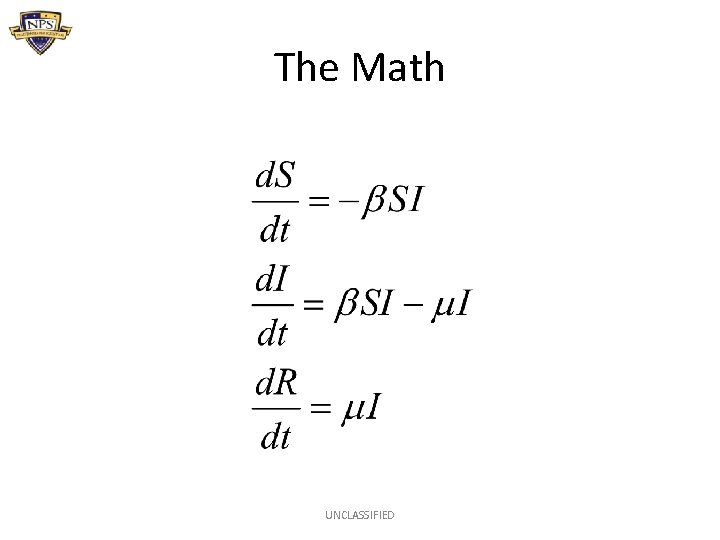 The Math UNCLASSIFIED 