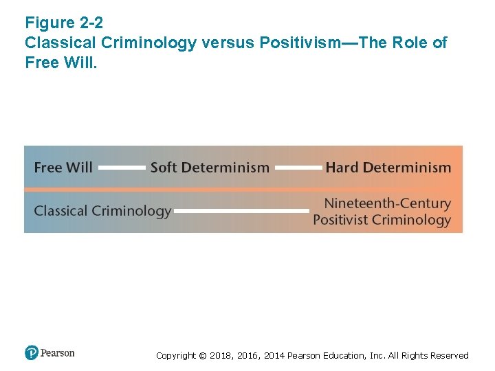 Figure 2 -2 Classical Criminology versus Positivism—The Role of Free Will. Copyright © 2018,