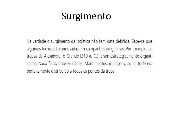Surgimento 