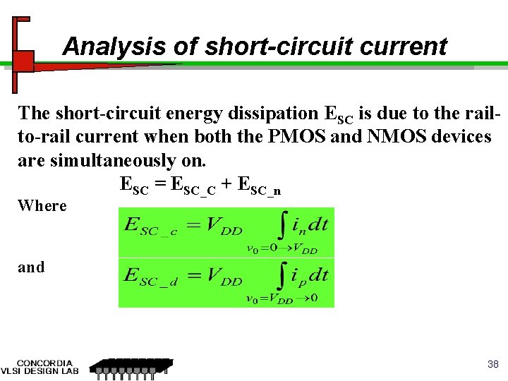 Analysis of short-circuit current The short-circuit energy dissipation ESC is due to the railto-rail