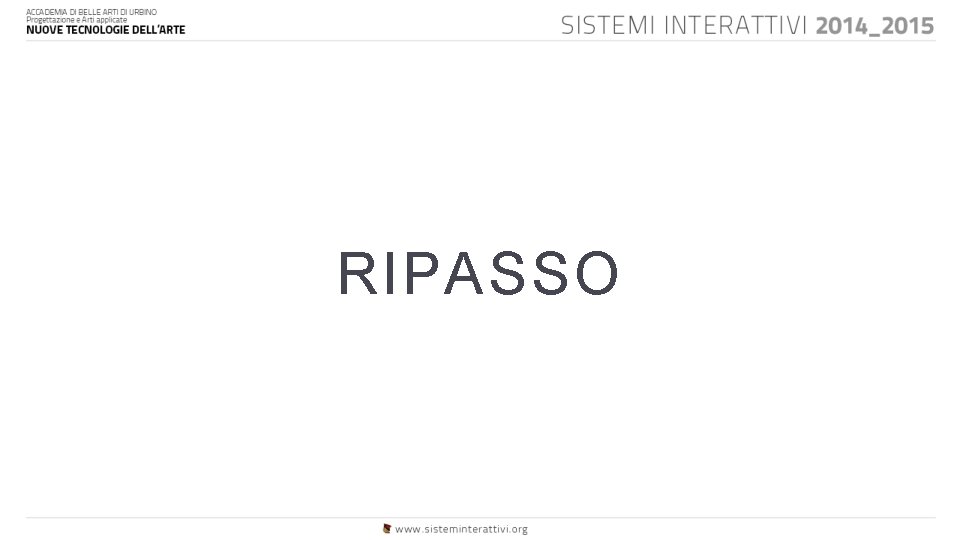 RIPASSO 