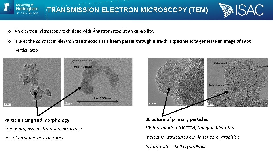 TRANSMISSION ELECTRON MICROSCOPY (TEM) o An electron microscopy technique with Ångstrom resolution capability. o