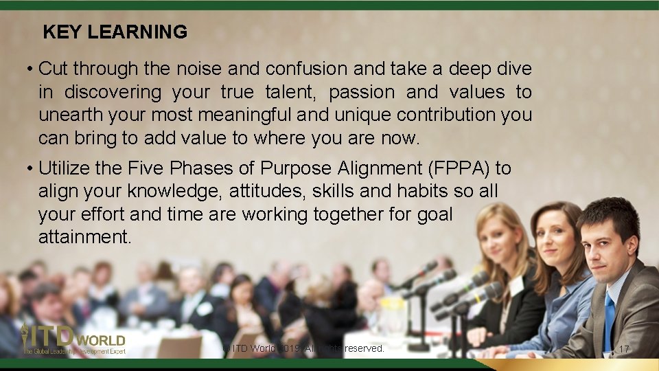 KEY LEARNING • Cut through the noise and confusion and take a deep dive KEY LEARNING • Cut through the noise and confusion and take a deep dive