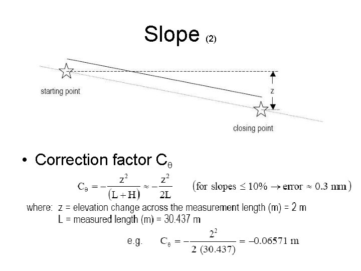 Slope (2) • Correction factor C Slope (2) • Correction factor C