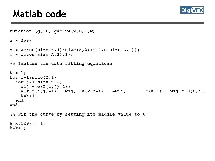 Matlab code 