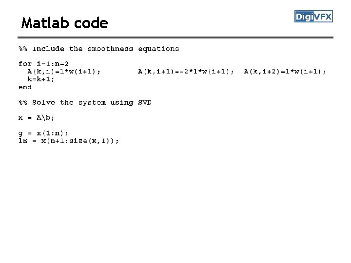 Matlab code 