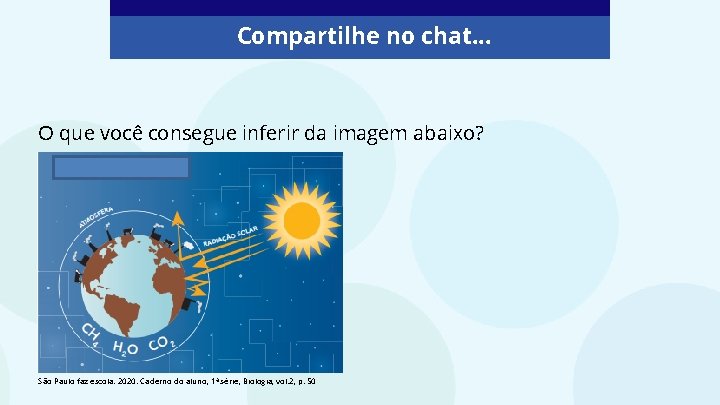 Compartilhe no chat. . . O que você consegue inferir da imagem abaixo? São