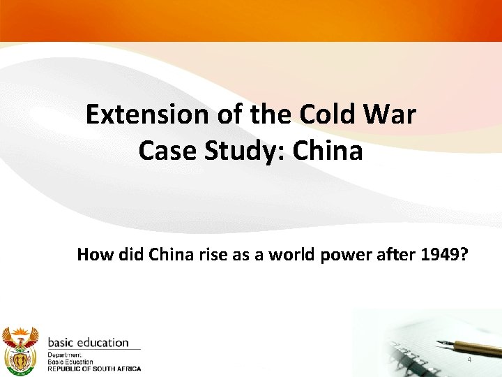 Extension of the Cold War Case Study: China How did China rise as a Extension of the Cold War Case Study: China How did China rise as a