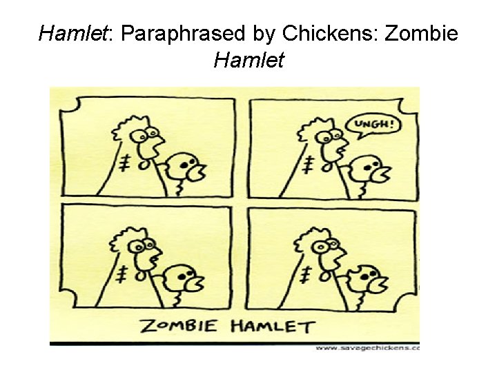 Hamlet: Paraphrased by Chickens: Zombie Hamlet 