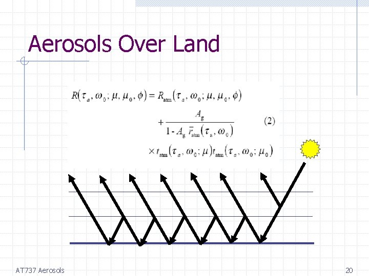 Aerosols Over Land AT 737 Aerosols 20 