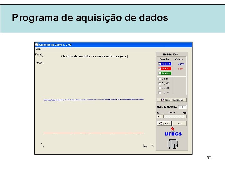 Programa de aquisição de dados 52 