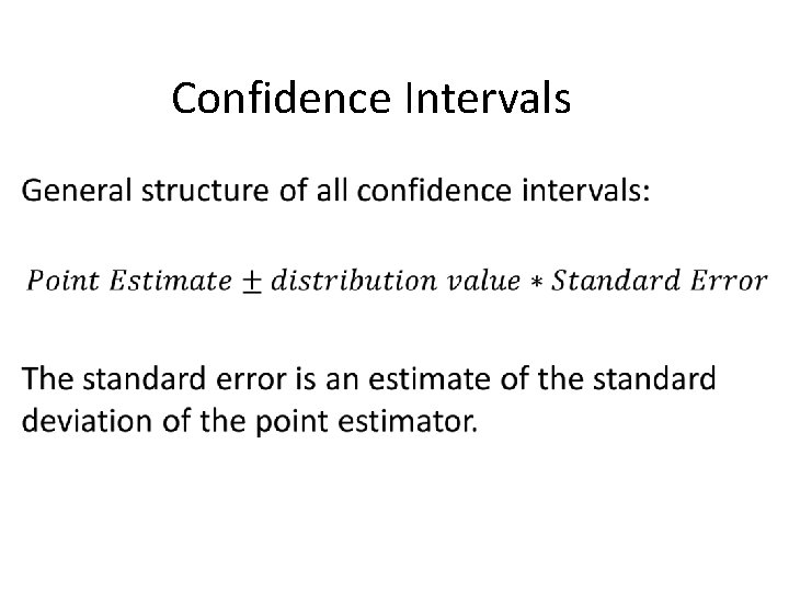 Confidence Intervals 