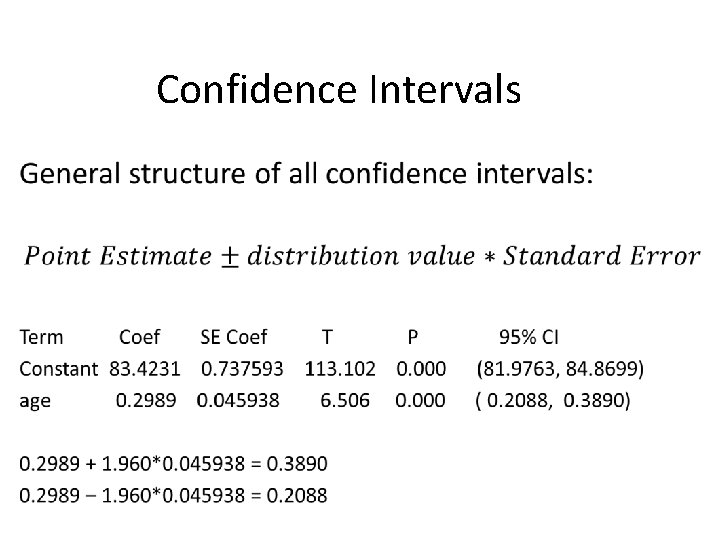 Confidence Intervals 