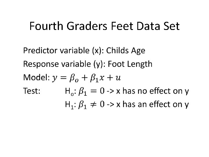 Fourth Graders Feet Data Set 