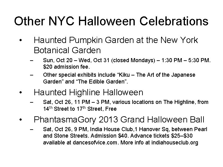 Other NYC Halloween Celebrations • Haunted Pumpkin Garden at the New York Botanical Garden
