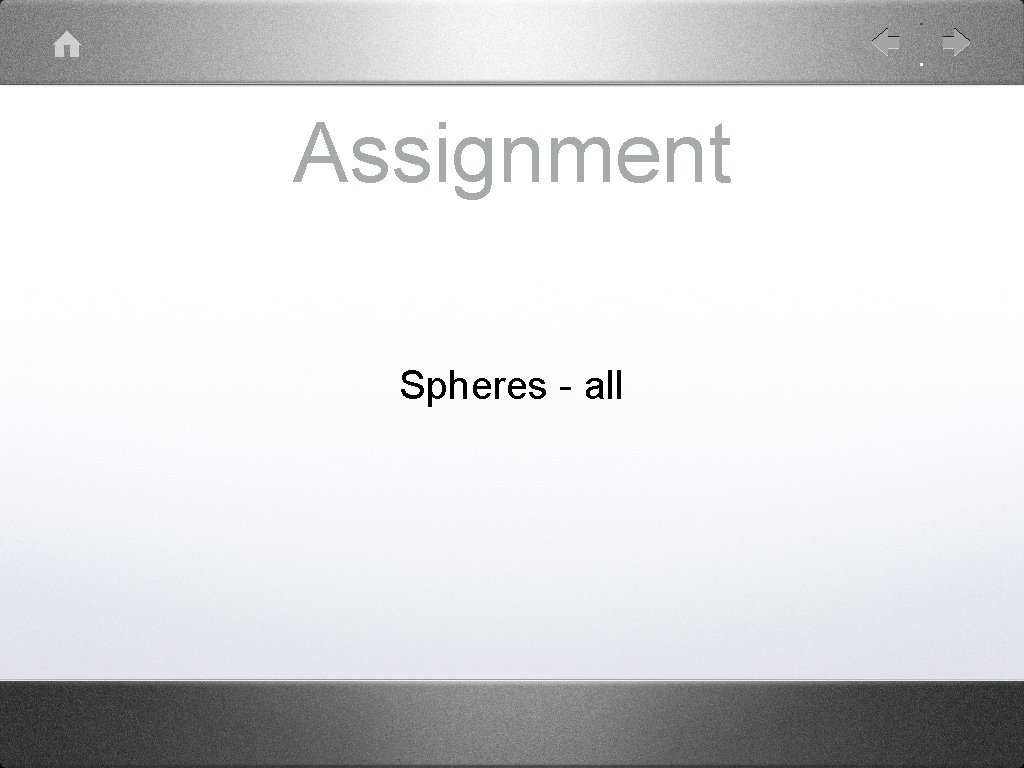 Assignment Spheres - all 