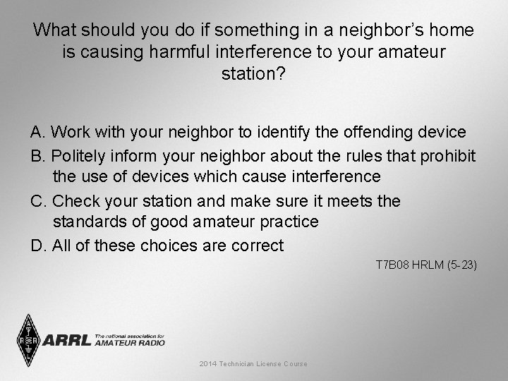 What should you do if something in a neighbor’s home is causing harmful interference