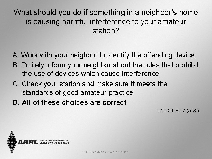 What should you do if something in a neighbor’s home is causing harmful interference