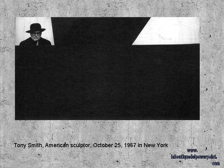 Tony Smith, American sculptor, October 25, 1967 in New York 