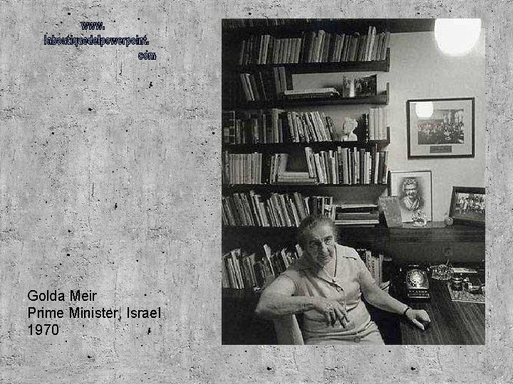 Golda Meir Prime Minister, Israel 1970 