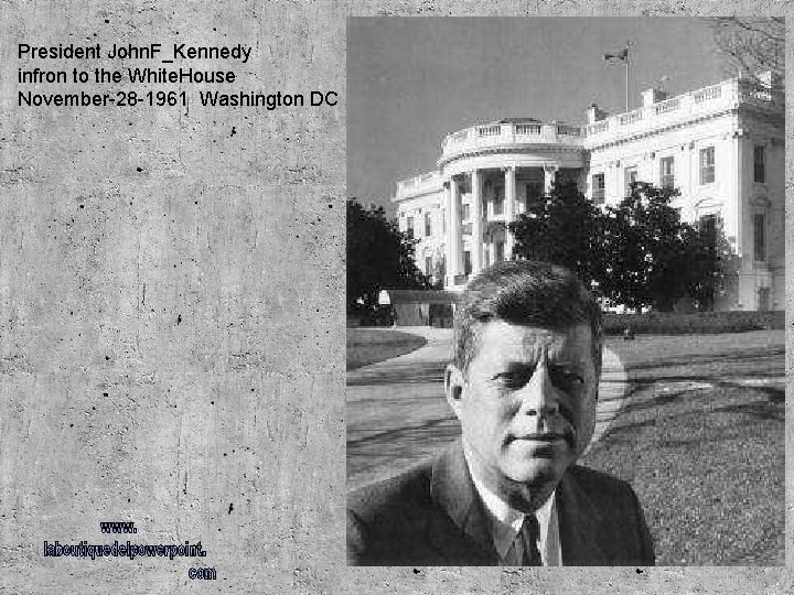 President John. F_Kennedy infron to the White. House November-28 -1961 Washington DC 