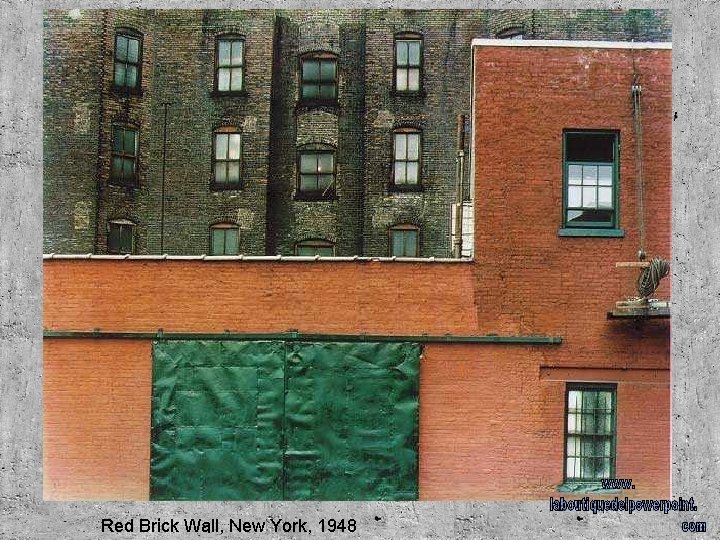 Red Brick Wall, New York, 1948 