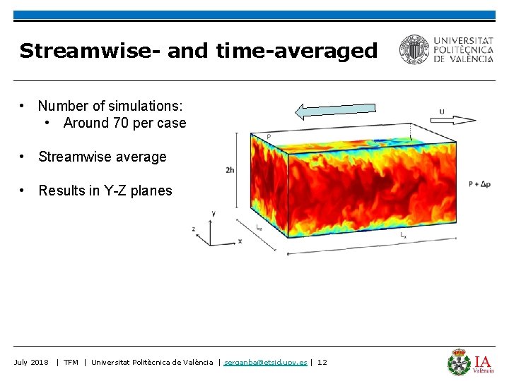 Streamwise- and time-averaged • Number of simulations: • Around 70 per case • Streamwise